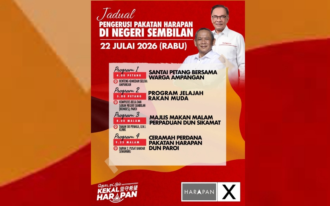 Anwar To Campaign Across Four Negeri Sembilan Venues Tomorrow