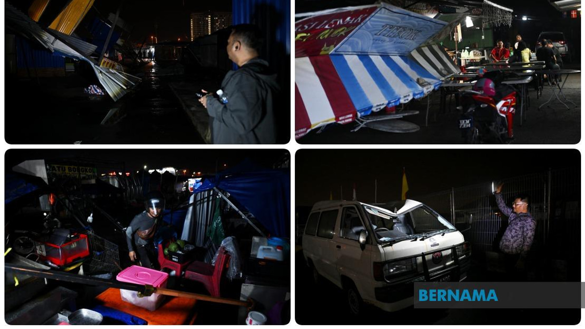 Severe Storm Devastates Kuching Night Market, Forcing Closure and Heavy Vendor Losses