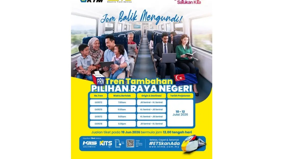 KTMB Lays On Extra ETS Trains for Johor Election Travel Rush