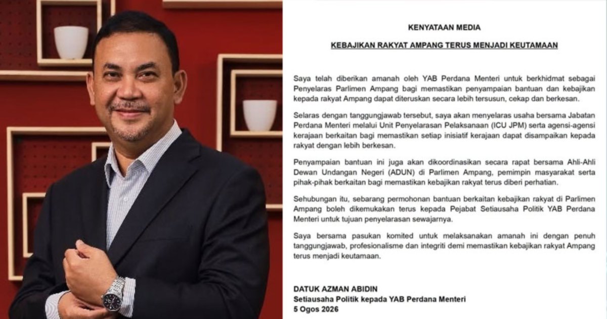 Anwar's Political Secretary Assumes Ampang Parliamentary Coordinator Role Following Rodziah Ismail's Fund Suspension