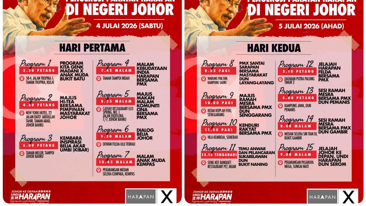 Anwar Intensifies Johor Campaign Push With Packed Schedule Across State