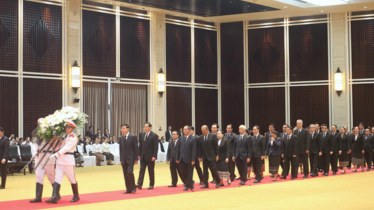Laos Mourns Passing of National Assembly President Xaysomphone Phomvihane