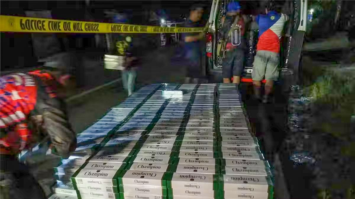 Philippine Police Officer and Businessman Detained in P1.9 Million Cigarette Smuggling Case