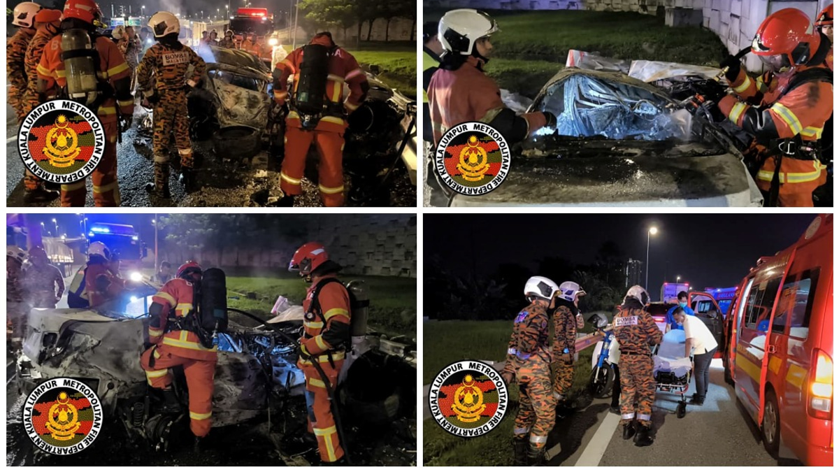 Two University Students Killed in Fiery DUKE Expressway Crash in KL