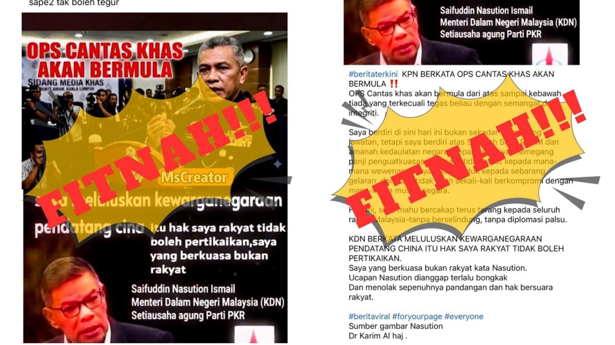 Home Minister Saifuddin Dismisses Mass Citizenship Claims as Deliberate Misinformation