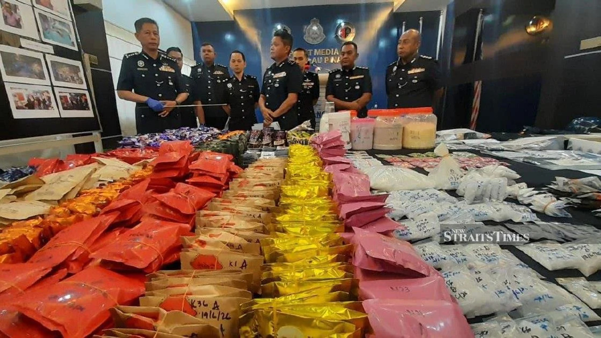 Penang Police Bust Major Drug Syndicate, Arrest Couple and Seize RM9.7 Million in Narcotics