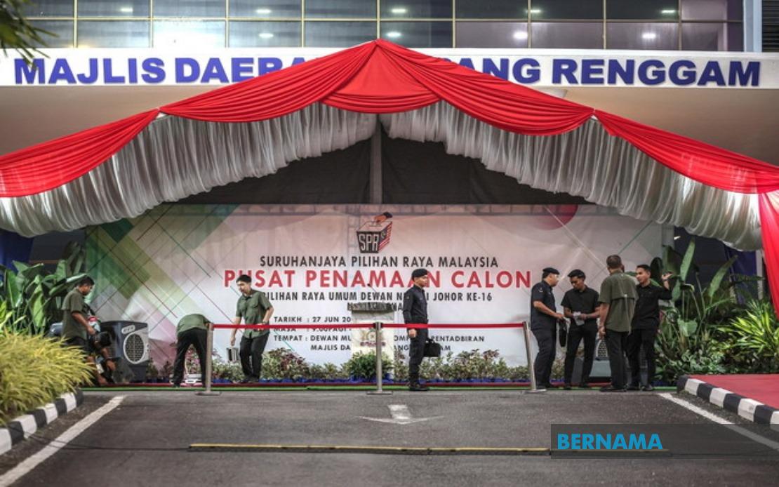 Johor's 16th State Election Launches with Simultaneous Nomination Across 56 Centres
