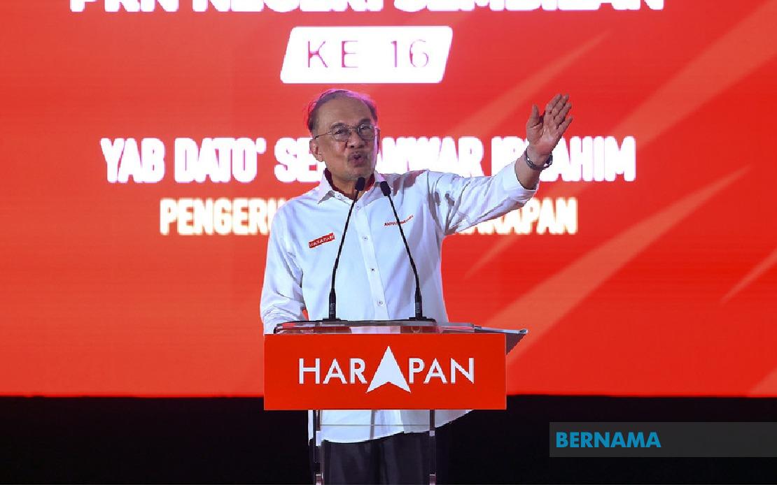 Anwar Urges N. Sembilan Voters to Back PH for Development Continuity