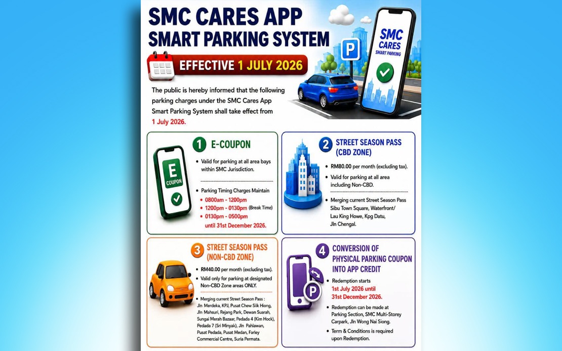 Sibu Council Softens Smart Parking Rules with Grace Period and Senior Citizen Benefits