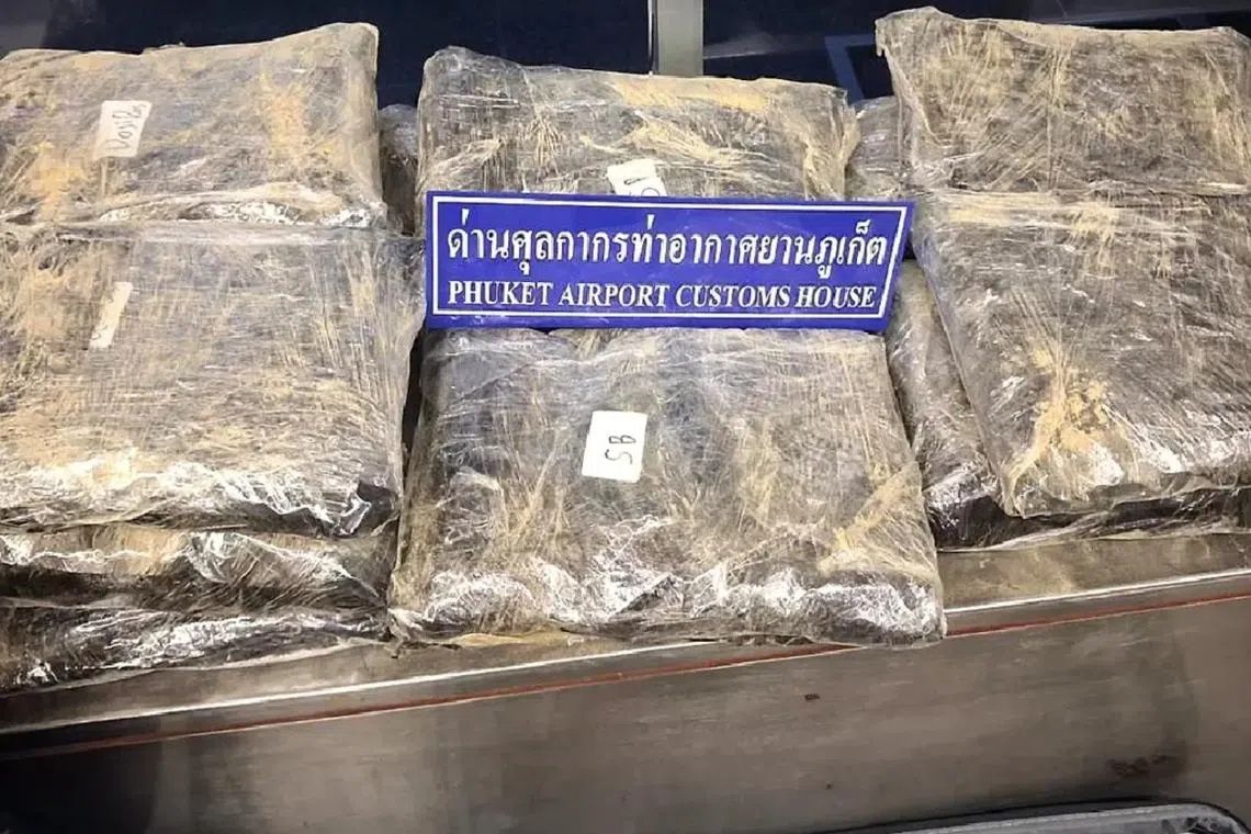 Two women held at Phuket airport with 32kg cannabis haul