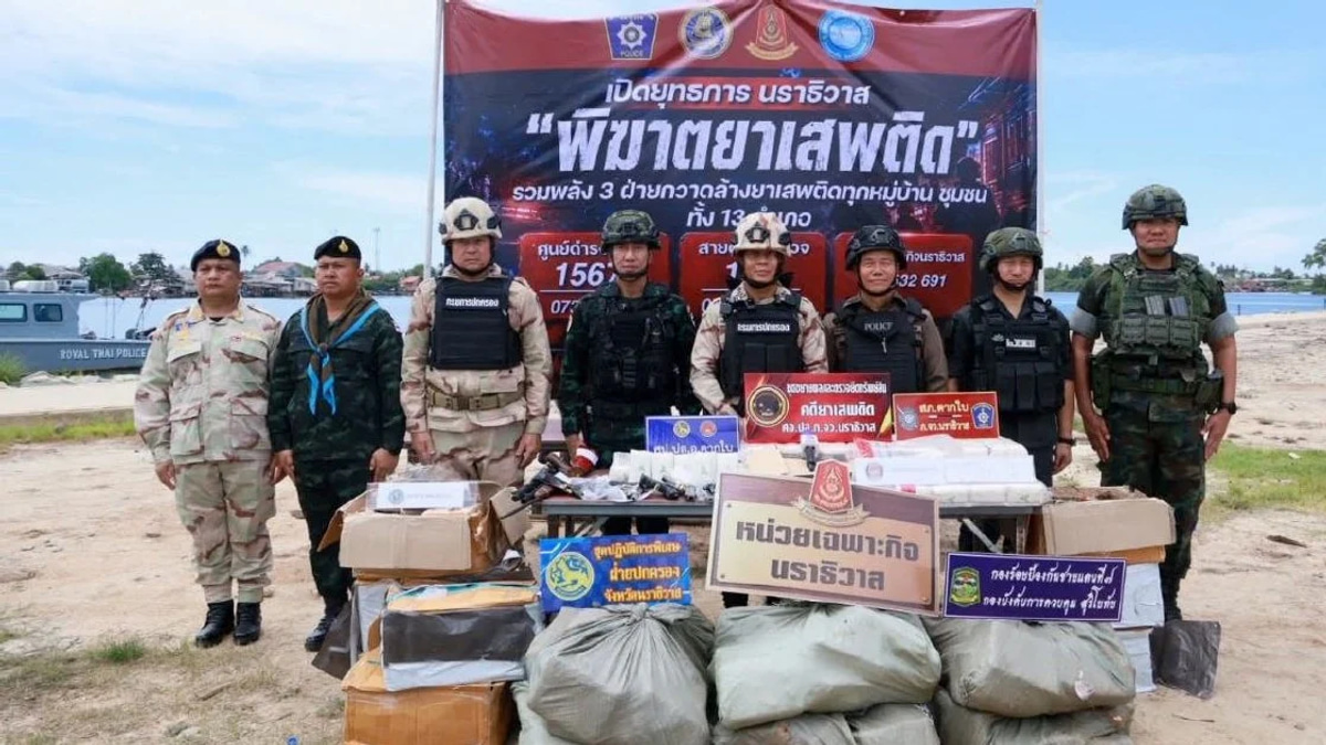 Thai Police Dismantle Drug Ring with Cross-Border Malaysia Links, Seize RM1.2 Million in Contraband