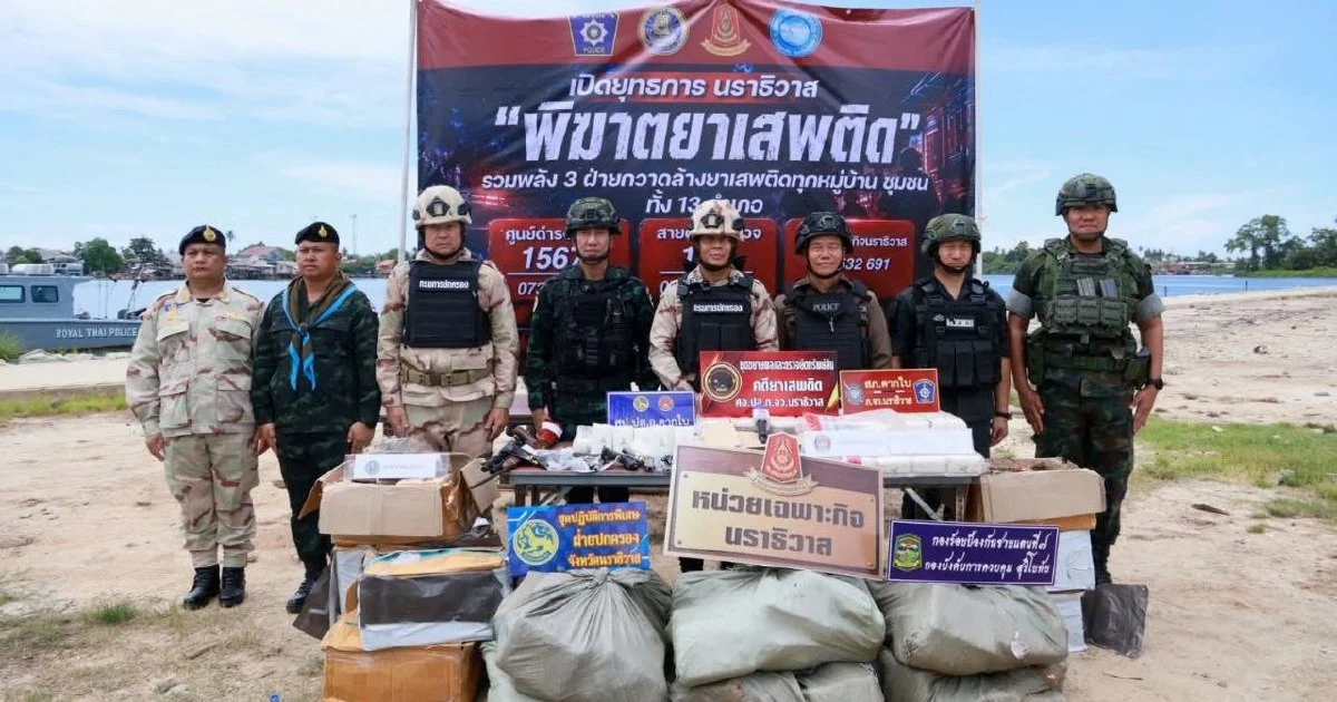 Thai Police Dismantle Drug Ring with Cross-Border Malaysia Links, Seize RM1.2 Million in Contraband