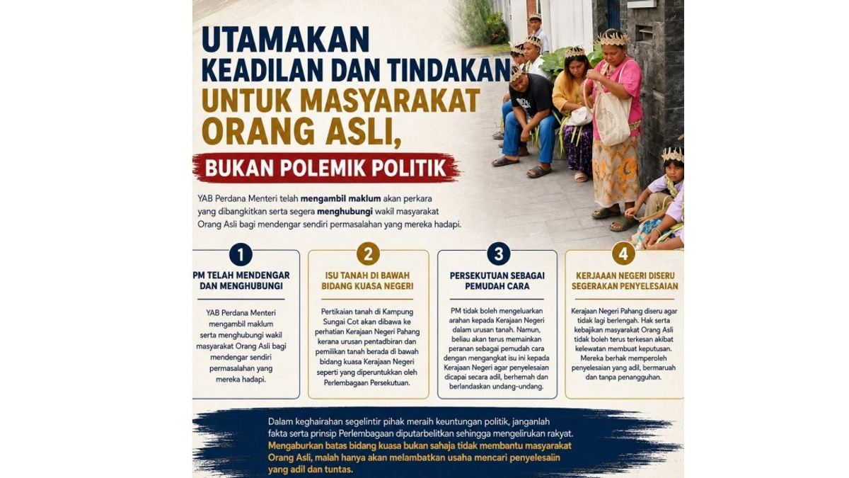Anwar Ibrahim Pledges Continued Support for Kampung Sungai Cot Orang Asli Land Dispute
