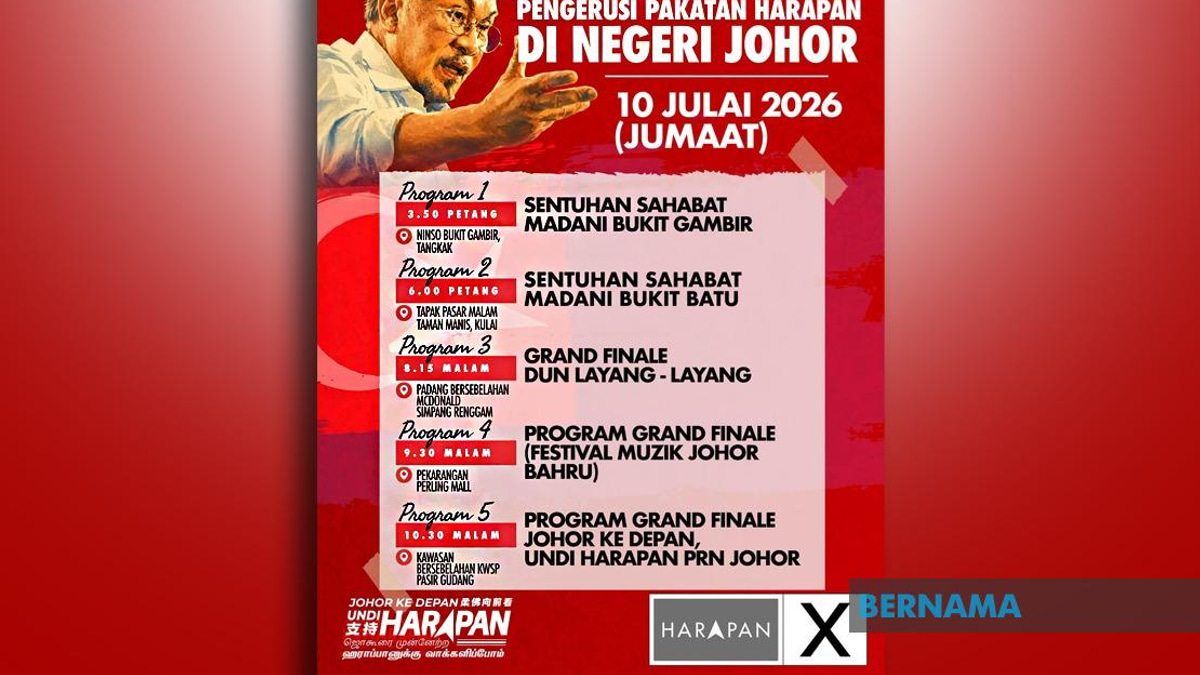Anwar Ibrahim Launches Final Johor Campaign Push Across Five Key Constituencies