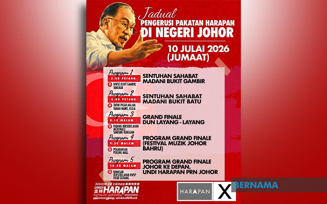 Anwar Ibrahim Launches Final Johor Campaign Push Across Five Key Constituencies