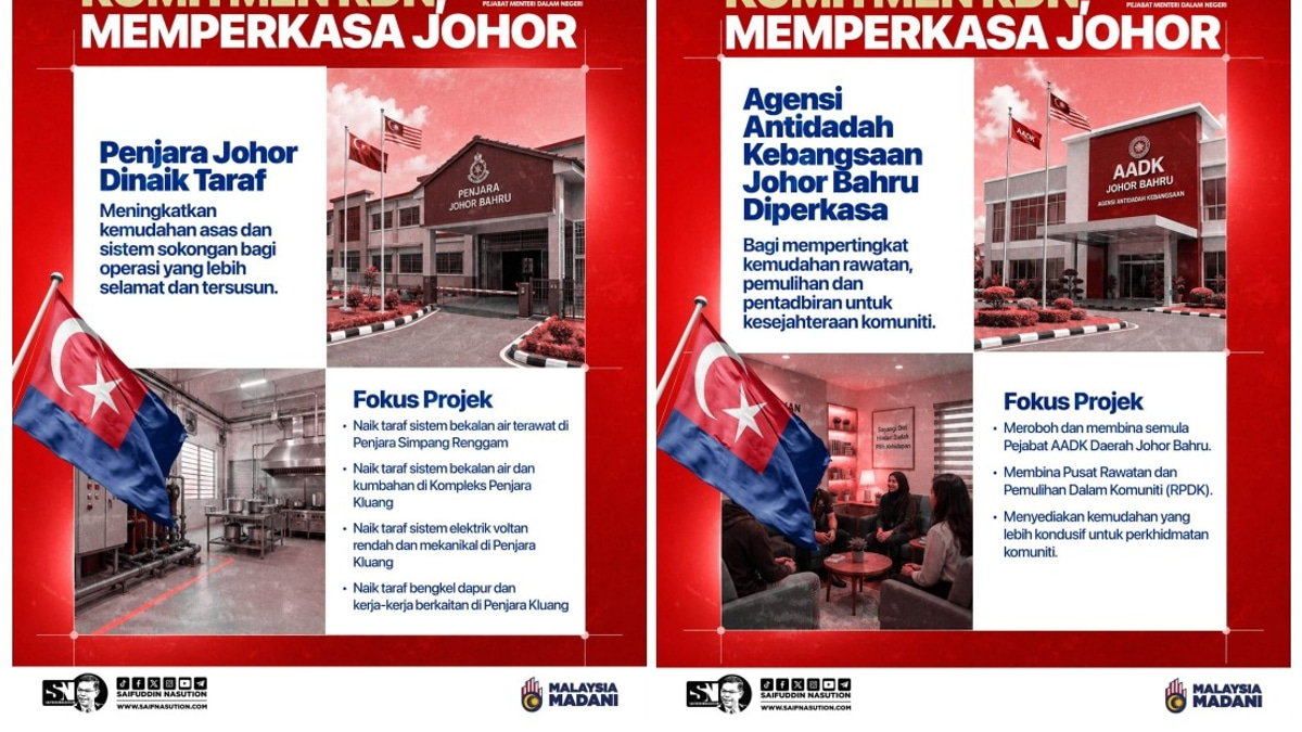 Home Ministry Unveils Infrastructure Push Across Johor Ahead of State Election