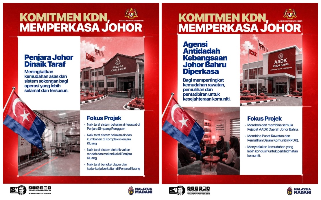 Home Ministry Unveils Infrastructure Push Across Johor Ahead of State Election