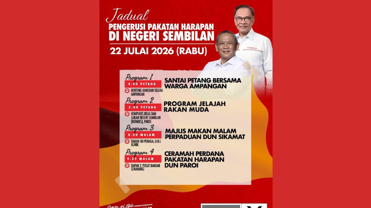 Anwar Ibrahim Launches Campaign Push in Negeri Sembilan to Fortify Pakatan Harapan's Electoral Standing