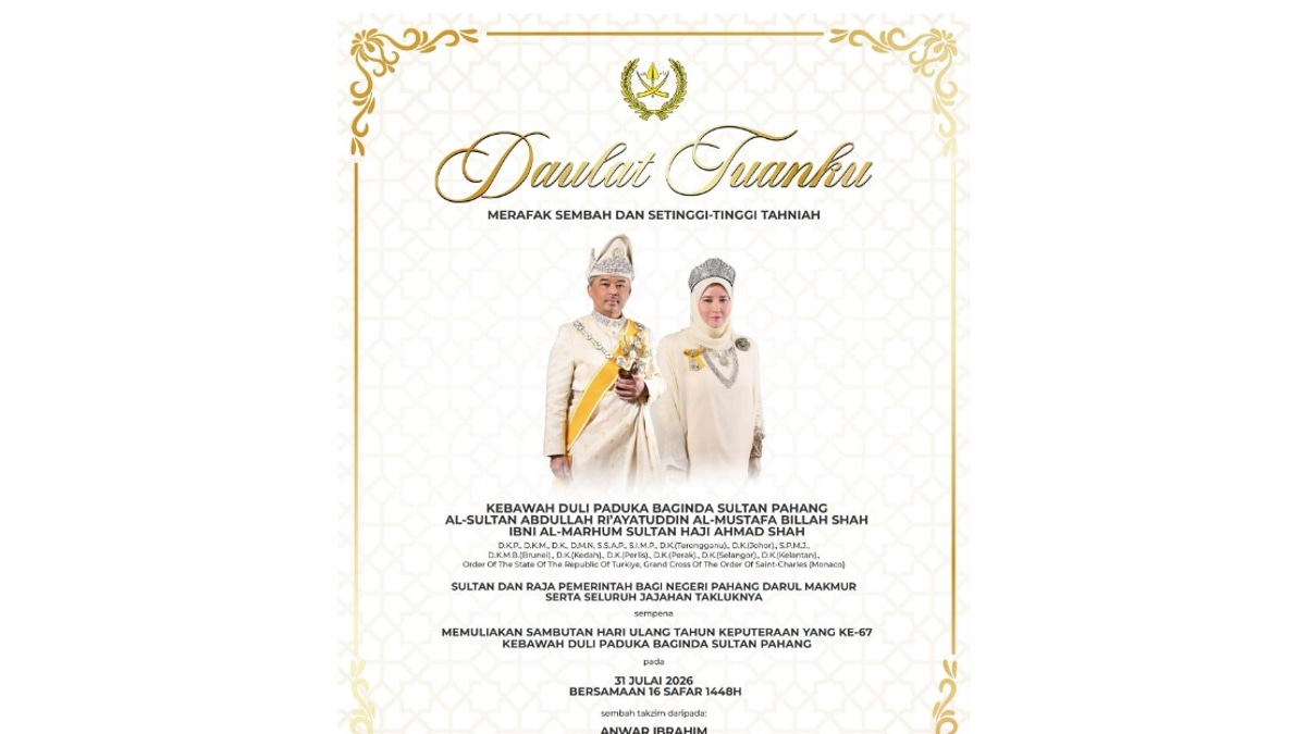 PM Anwar Extends Birthday Wishes To Sultan Abdullah Of Pahang