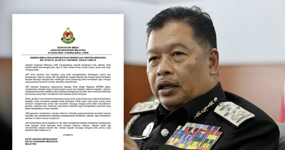 Immigration Department Launches Internal Probe After Fatal Jalan Sultan Ismail Crash